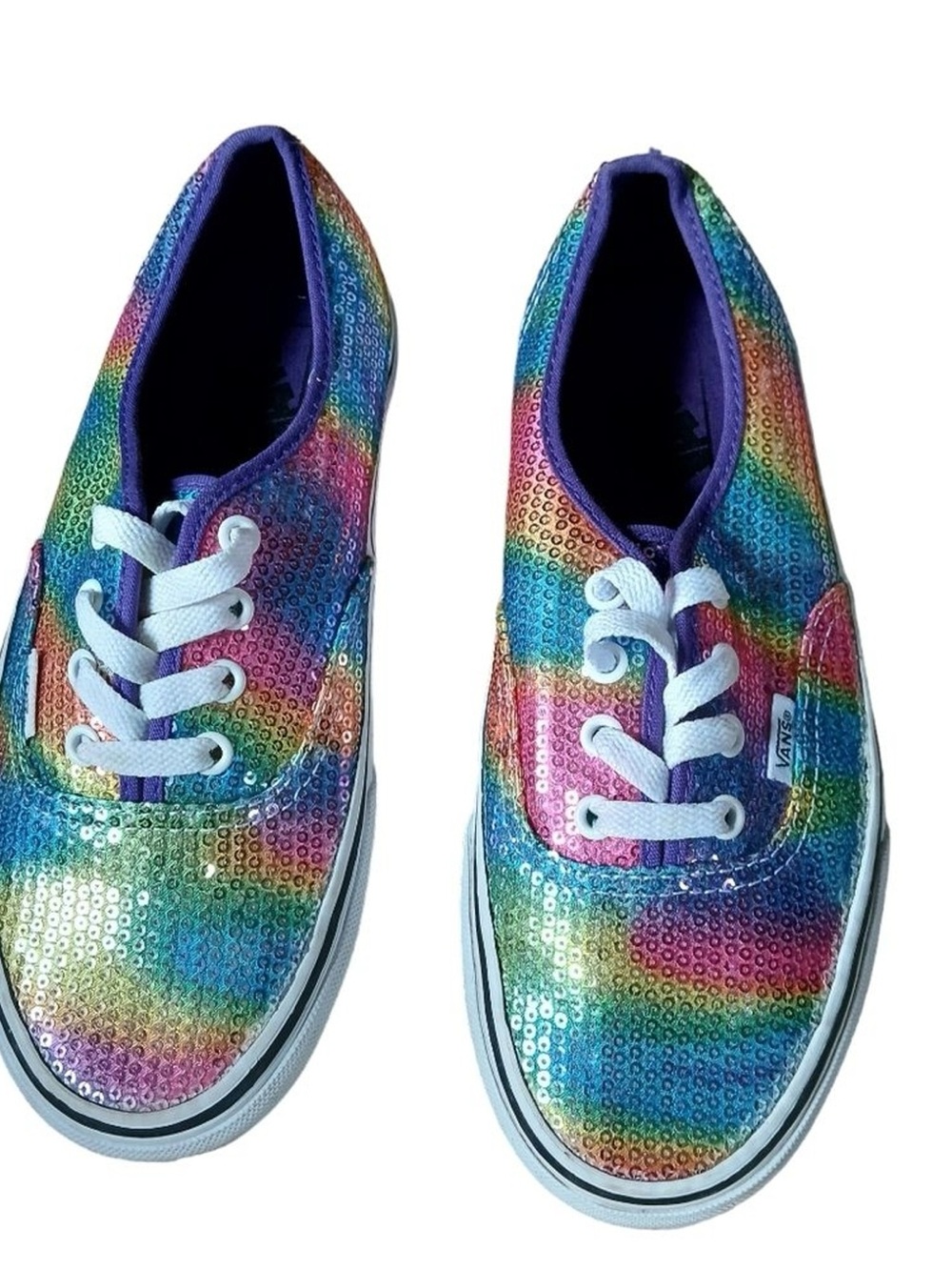 Vans Rainbow Sequin Sneakers Womans Size 9